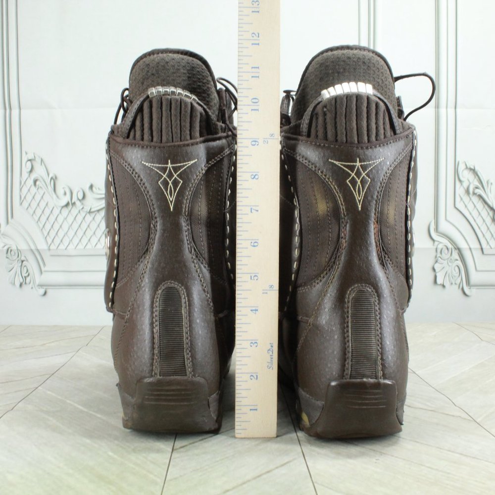 Burton Supreme Brown Leather Nylon Snowboard Boots Size 6.5 - Picture 8 of 9